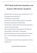 PPCT Study Guide Exam Questions and Answers 100&percnt; Solved &vert; Graded A&plus;