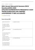 2024 Newest &vert;Glowacki & Sommers &lpar;RCIS Questions&rpar;&vert;2024-2025 UPDATE&vert;COMPREHENSIVE FREQUENTLY MOST TESTED QUESTIONS AND VERIFIED ANSWERS&vert;GET IT 100&percnt; ACCURATE&excl;&excl;