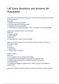 LAT Exam Questions and Answers &lpar;A&plus; Rated&rpar;2024