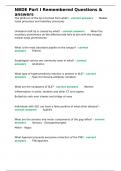 NBDE Part I Remembered Questions & answers 