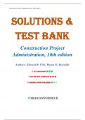 Solutions & Test Bank for Construction Project Administration&comma; 10th edition by Edward R&period; Fisk&comma; All Chapters 1-21