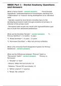 NBDE Part 1 - Dental Anatomy Questions and Answers 