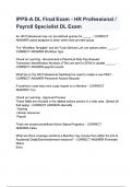 IPPS-A DL Final Exam - HR Professional Payroll Specialist DL Exam questions and