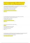 Full Fundamentals HESI Practice Latest 2024 verified&sol;graded A&plus;