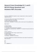 General Crane Knowledge B&comma; C&comma; and E NCCCO Study Questions and Answers