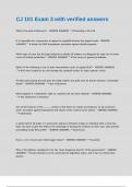 CJ 101 Exam 3 with verified answers