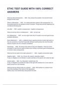 ETHC TEST GUIDE WITH 100&percnt; CORRECT ANSWERS