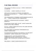 F-80 FINAL REVIEW questions and answers