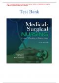 Test Bank Medical Surgical Nursing 10th Edition Ignatavicius Workman&vert;&vert;100&percnt; Veri&filig;ed
