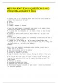 HESI RN EXIT EXAM QUESTIONS AND VERIFIED ANSWERS 2024