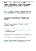 MTP - Exam 2 Questions and Answers Guide &lpar;Guaranteed Succes&rpar; Latest 2025