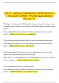 LDR-201SNCOA KNOWLEDGE CHECKS NEWEST VERSION QUESTIONS AND  ANSWERS 