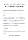 Spirit GSA Hazmat Exam Questions and Answers 100&percnt; Solved &vert; Graded A&plus;