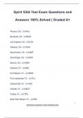 Spirit GSA Test Exam Questions and Answers 100&percnt; Solved &vert; Graded A&plus;