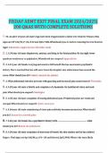 FISDAP AEMT EXIT FINAL EXAM 2024 QUESTION AND WELL DETAILED ANSWERS &vert; GRADED A 