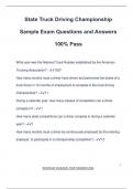 State Truck Driving Championship Sample Exam Questions and Answers 100&percnt; Pass