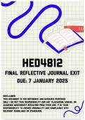 HED4812 - Final Reflective Journal Exit &vert; Due 7 January 2025