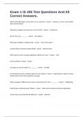 Exam 1 IS 435 Test Questions And All Correct Answers&period;