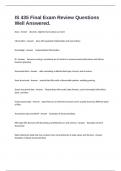 IS 435 Final Exam Review Questions Well Answered&period;