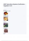 AEST Agriculture Systems Certification - Vegetable 5 of 6 questions and answers