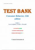 Complete Test Bank &mdash; Consumer Behavior&comma; 12th Edition &mdash; Leon G&period; Schiffman &mdash; All Chapters Covered 1&ndash;16 &lpar;Latest Update&rpar;