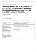 EMERGENCY MEDICINE EOR EXAM LATEST 2024 ACTUAL EXAM 290 QUESTIONS AND CORRECT DETAILED ANSWERS &lpar;VERIFIED ANSWERS&rpar; &vert; ALREADY GRADED A