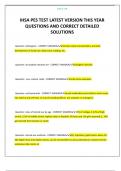IHSA PES TEST LATEST VERSION THIS YEAR QUESTIONS AND CORRECT DETAILED SOLUTIONS  