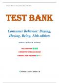 Test Bank for Consumer Behavior Buying Having Being 13th Edition Michael Solomon&comma; Chapters 1 - 14