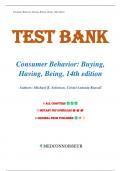Complete Test Bank &mdash; Consumer Behavior&colon; Buying&comma; Having&comma; and Being&comma; 14th Edition &mdash; Michael R&period; Solomon &mdash; All Chapters Covered 1&ndash;14 &lpar;Latest Update&rpar;