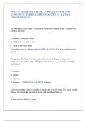 NRSG 421 PEDIATRICS FINAL EXAM QUESTIONS AND  ANSWERS &lpar;VERIFIED ANSWERS GRADED A&plus;&rpar; LATEST  UPDATE 2024&sol;2025