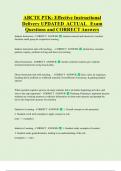ABCTE PTK- Effective Instructional  Delivery UPDATED ACTUAL Exam  Questions and CORRECT Answers