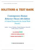 Test Bank for Contemporary Human Behavior Theory 4th Edition by Susan P&period; Robbins&comma; Chapters 1-14