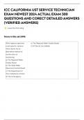 ICC CALIFORNIA UST SERVICE TECHNICIAN EXAM NEWEST 2024 ACTUAL EXAM 300 QUESTIONS AND CORECT DETAILED ANSWERS &lpar;VERIFIED ANSWERS&rpar;