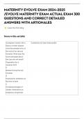MATERNITY EVOLVE EXAM 2024-2025 &sol;EVOLVE MATERNITY EXAM ACTUAL EXAM 300 QUESTIONS AND CORRECT DETAILED ANSWERS WITH ARTIONALES