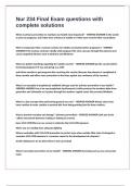 Nur 234 Final Exam questions with complete solutions&period;