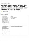NGN ATI PN ADULT MEDICAL SURGICAL EXAM 2024 ACTUAL EXAM 100 QUESTIONS WITH DETAILED VERIFIED ANSWERS &lpar;100&percnt; CORRECT ANSWERS&rpar; &sol;ALREADY GRADED A&plus;