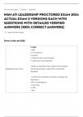 NGN ATI LEADERSHIP PROCTORED EXAM 2024 ACTUAL EXAM 2 VERSIONS EACH WITH QUESTIONS WITH DETAILED VERIFIED ANSWERS &lpar;100&percnt; CORRECTANSWERS&rpar;