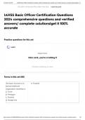 IAHSS Basic Officer Certification Questions 2024 comprehensive questions and verified answers&sol; complete solutions&vert;get it 100&percnt; accurate