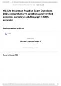 NC Life Insurance Practice Exam Questions 2024 comprehensive questions and verified answers&sol; complete solutions&vert;get it 100&percnt; accurate