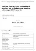 Spectrum Field Tech 2024 comprehensive questions and verified answers&sol; complete solutions&vert;get it 100&percnt; accurate