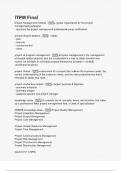 ITPM Final ITPM Final Questions with verified correct answers - complete solution 2024 &lpar;1&rpar;