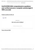 HAZWOPER 2024 comprehensive questions and verified answers&sol; complete solutions&vert;get it 100&percnt; accurate