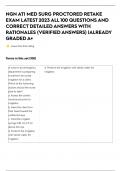 NGN ATI MED SURG PROCTORED RETAKE EXAM LATEST 2023 ALL 100 QUESTIONS AND CORRECT DETAILED ANSWERS WITH RATIONALES &lpar;VERIFIED ANSWERS&rpar; &vert;ALREADY GRADED A&plus;