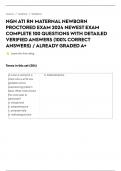 NGN ATI RN MATERNAL NEWBORN PROCTORED EXAM 2024 NEWEST EXAM COMPLETE 100 QUESTIONS WITH DETAILED VERIFIED ANSWERS &lpar;100&percnt; CORRECT ANSWERS&rpar; &sol; ALREADY GRADED A