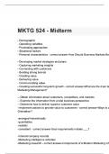 MKTG 524 - Midterm questions and answers&period;