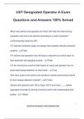 UST Designated Operator A Exam Questions and Answers 100&percnt; Solved