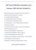 UST Exam Definitions Questions and Answers 100&percnt; Solved &vert; Graded A&plus;
