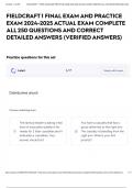 FIELDCRAFT 1 FINAL EXAM AND PRACTICE EXAM 2024-2025 ACTUAL EXAM COMPLETE ALL 250 QUESTIONS AND CORRECT DETAILED ANSWERS &lpar;VERIFIED ANSWERS&rpar;