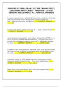 DRIVERS ED FINAL GRANITE STATE DRIVING TEST &vert; QUESTIONS AND CORRECT ANSWERS &vert; LATEST VERSION 2025 &vert; GRADED A&plus; &vert; VERIFIED ANSWERS