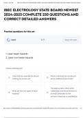 IBEC ELECTROLOGY STATE BOARD NEWEST 2024-2025 COMPLETE 250 QUESTIONS AND CORRECT DETAILED ANSWERS